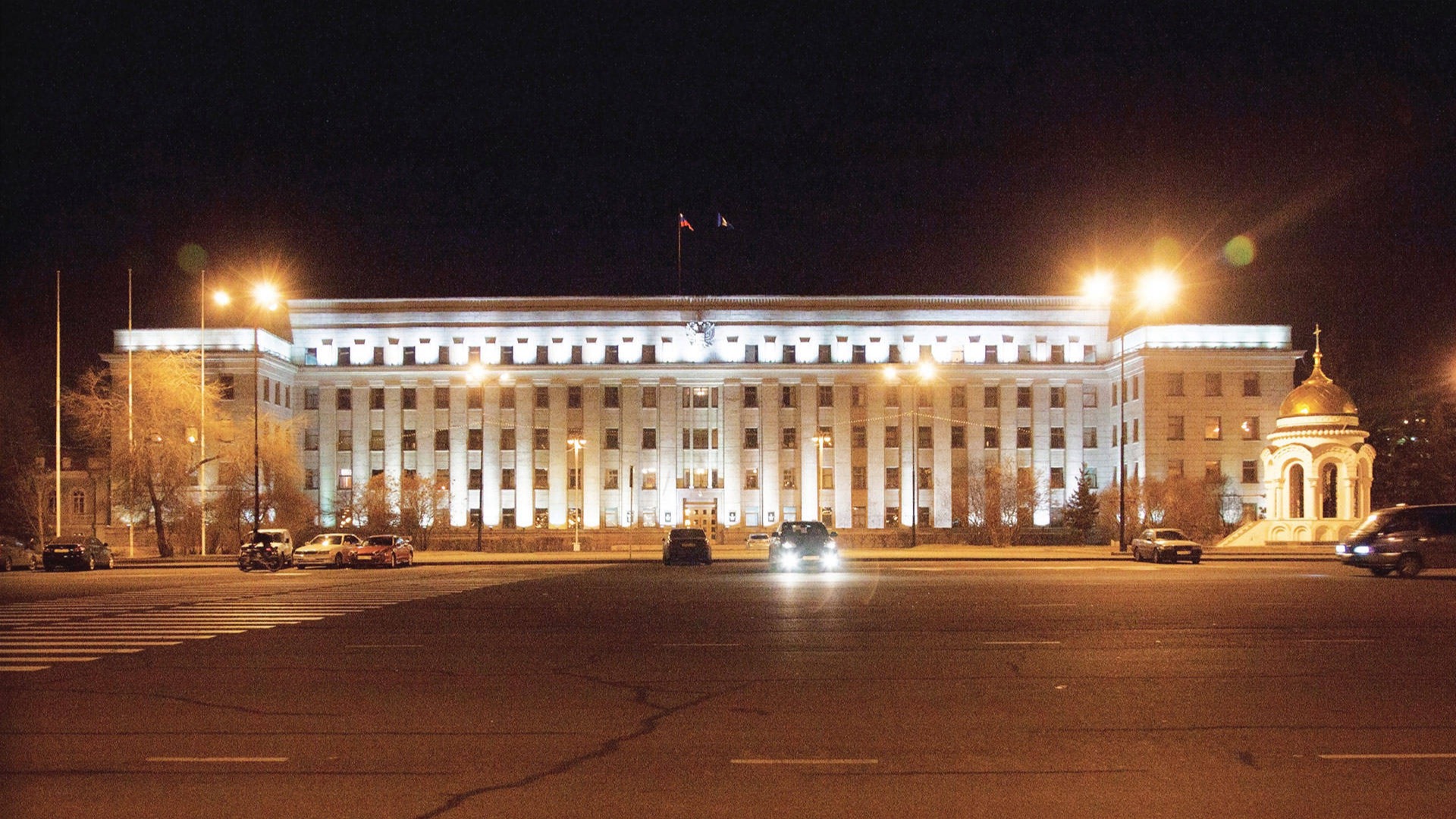 Правительство Иркутской области  Иркутск Архитектурная подсветка 