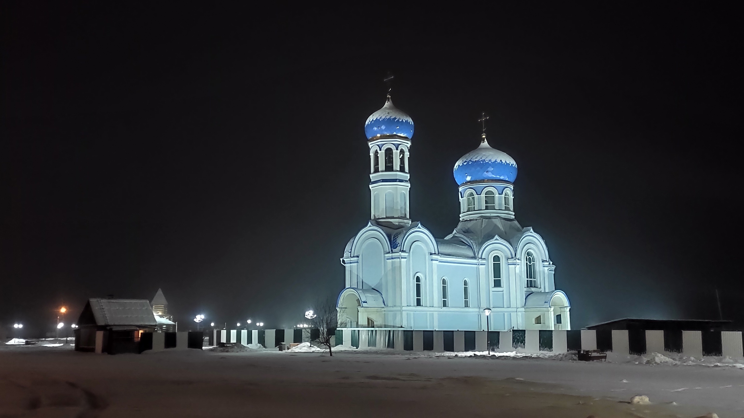 Церковь в г. Свирск Архитектурная подсветка 